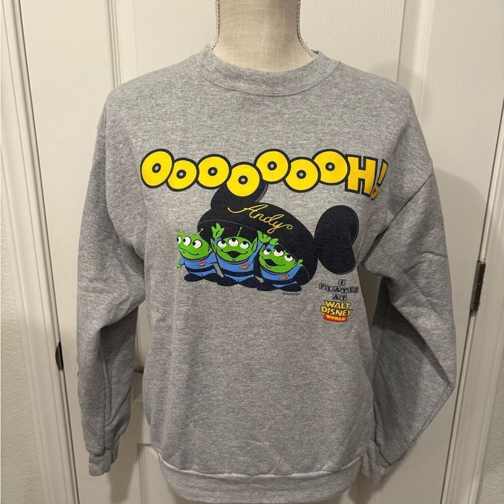 Walt Disney World Pixar Toy Story Gray Sweatshirt with Aliens